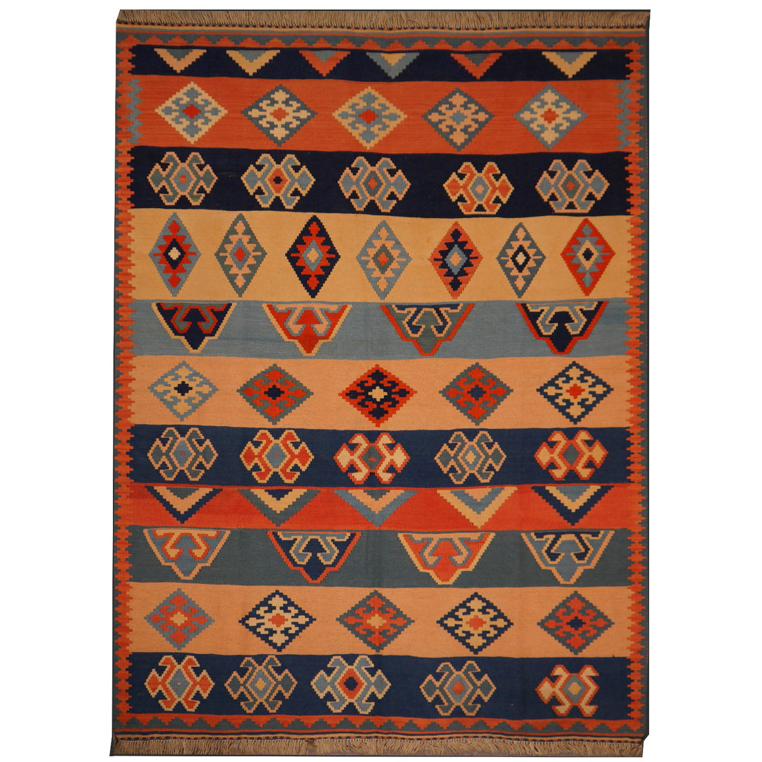 qashqai kilim rug 7 x 5 ft 13177