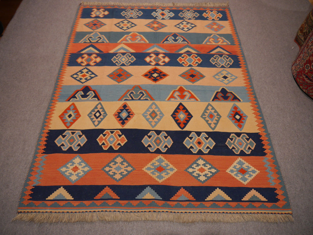 qashqai kilim rug 7 x 5 ft 13177