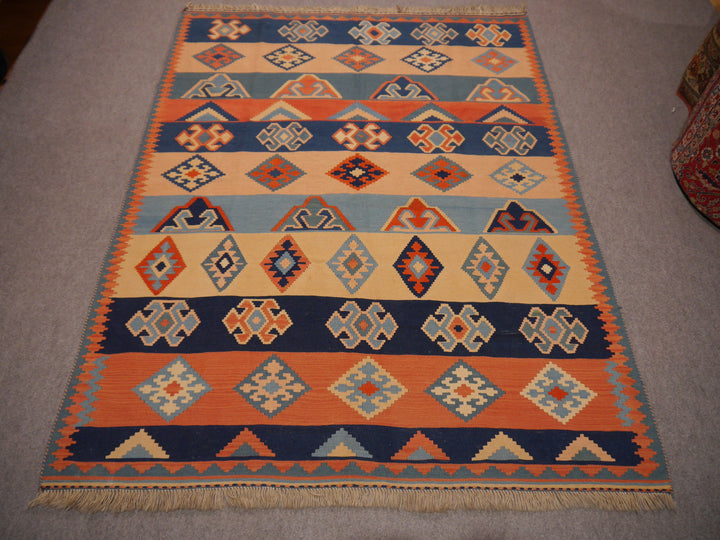 qashqai kilim rug 7 x 5 ft 13177