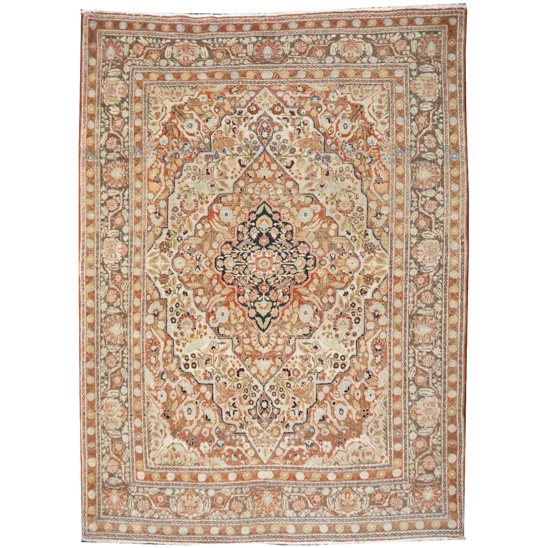 Tabriz Antique Rug 6 x 4 ft Haji Jalili Muted Vintage