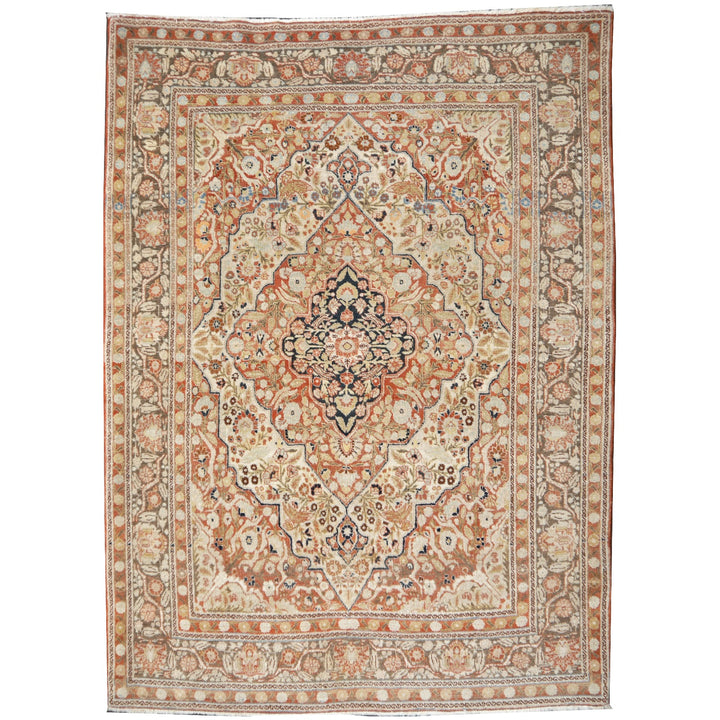 Tabriz Antique Rug 6 x 4 ft Haji Jalili Muted Vintage