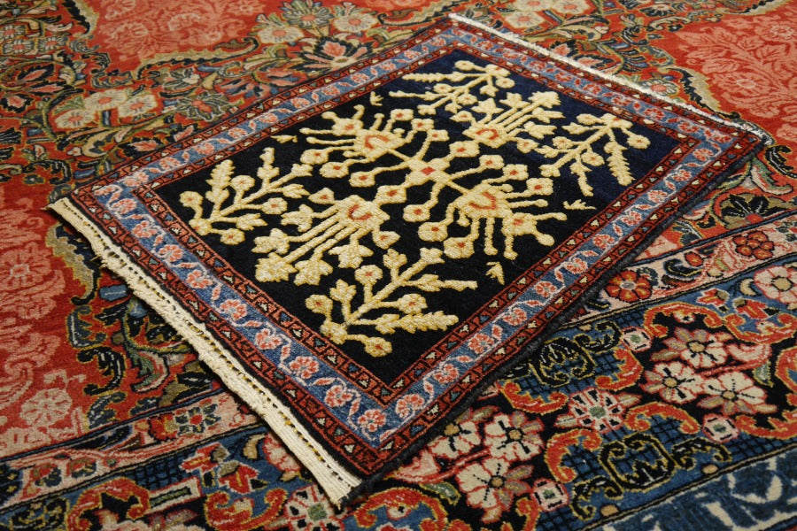 Jozan Souf Antique rug - collectors item 2.5 x 2 ft for sale
