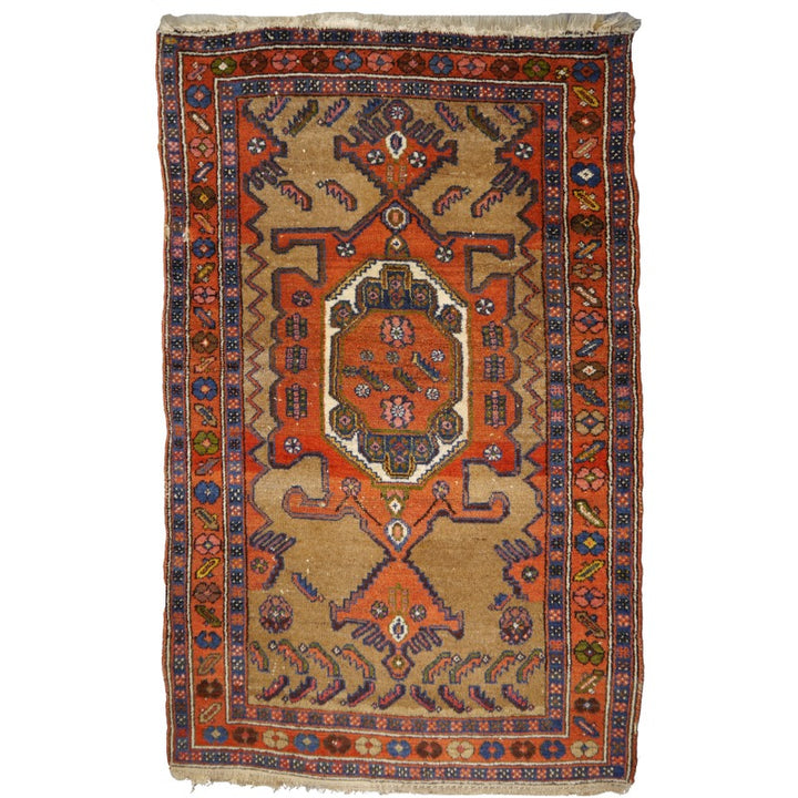 Tapis vintage usé à la perfection 6 x 4 pi 15373