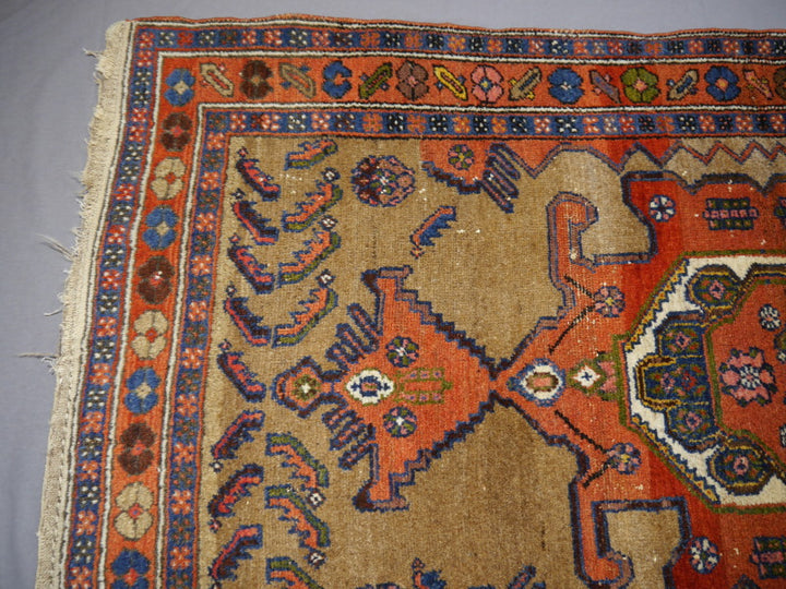 Tapis vintage usé à la perfection 6 x 4 pi 15373