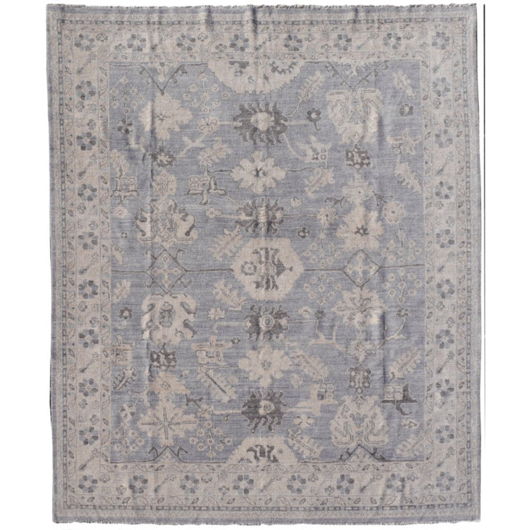 Khotan Teppich Ziegler 250x300 Grau Beige Blau Wolle 300 x 250 cm für Wohnzimmer, Esszimmer, Schlafzimmer. Djoharian Collection 15533.