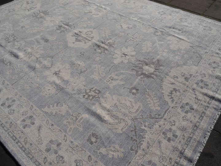 Khotan Teppich Ziegler 250x300 Grau Beige Blau Wolle 300 x 250 cm für Wohnzimmer, Esszimmer, Schlafzimmer. Djoharian Collection 15533.