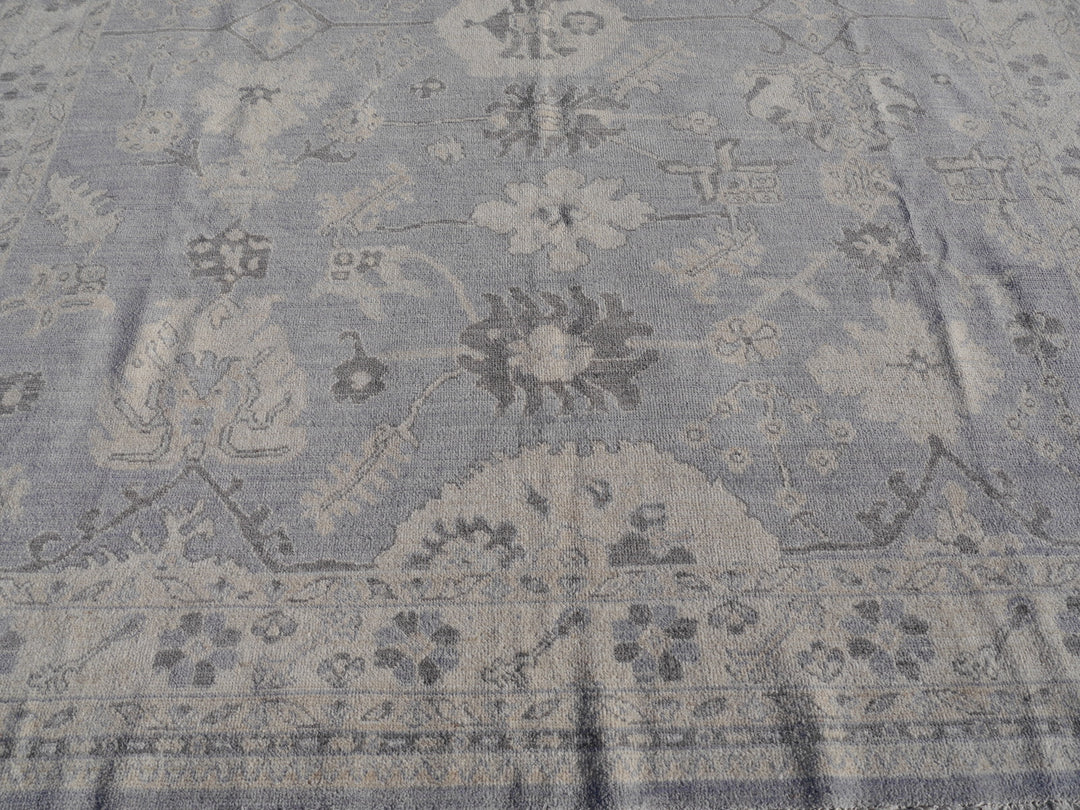 Khotan Teppich Ziegler 250x300 Grau Beige Blau Wolle 300 x 250 cm für Wohnzimmer, Esszimmer, Schlafzimmer. Djoharian Collection 15533.