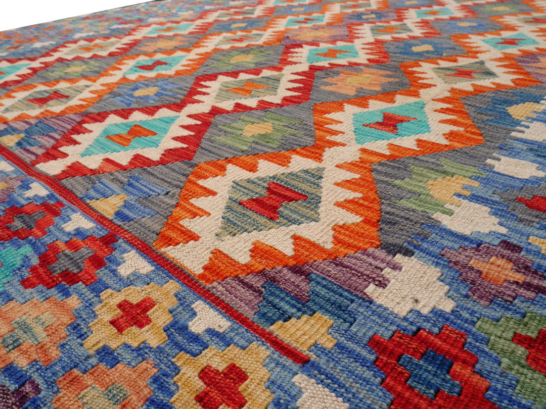 Kilim Rug 7 x 10 ft Arijana Afghan hand-woven flatweave