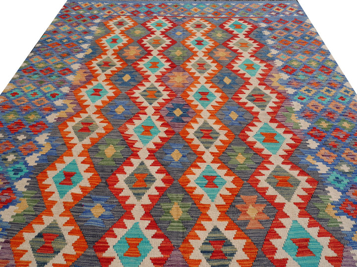 Kilim Rug 7 x 10 ft Arijana Afghan hand-woven flatweave