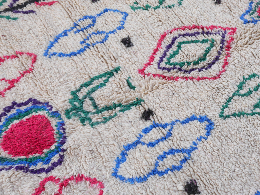 Azilal Berber rug Morocco 7.6 x 4.8 ft Moroccan carpet
