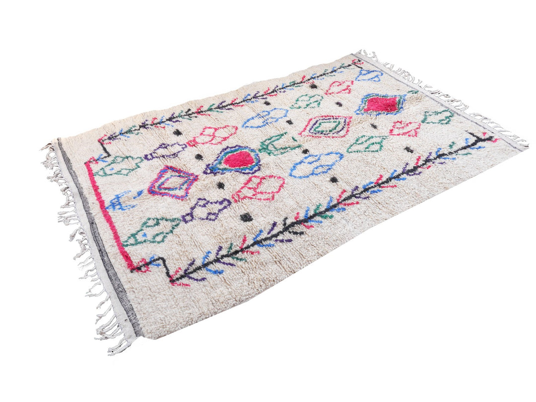 Azilal Berber rug Morocco 7.6 x 4.8 ft Moroccan carpet