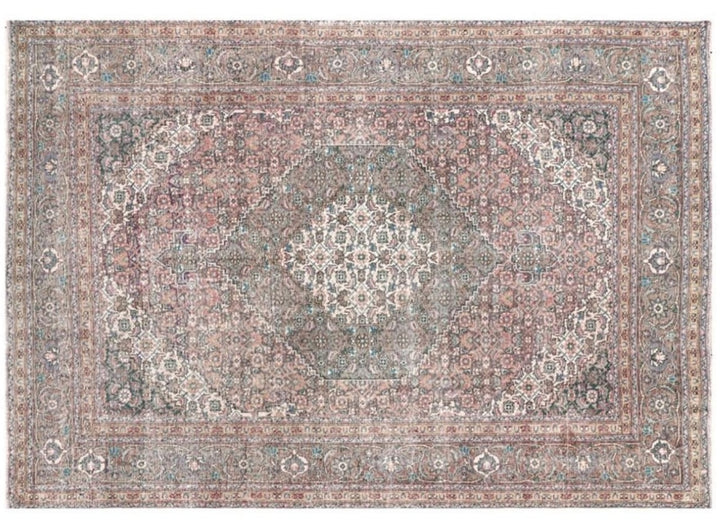11’5 x 8’2 Classic Vintage Rug Muted Red Beige, Red, Green & Brown