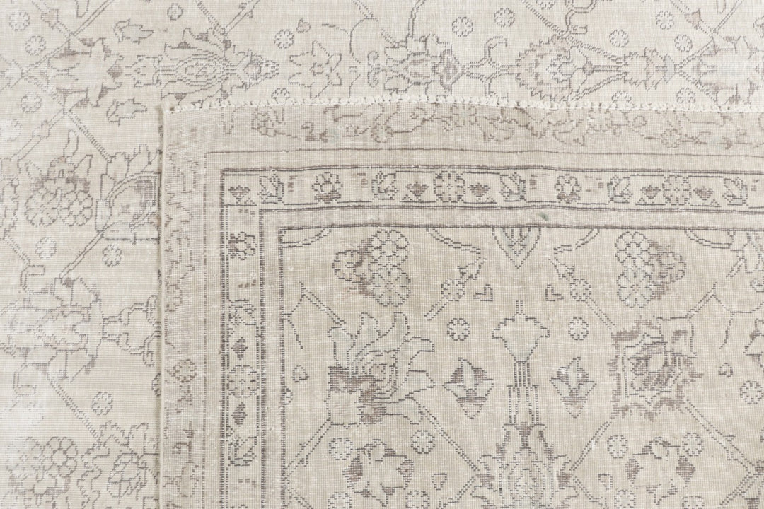 Tabriz Vintage Rug Muted Beige