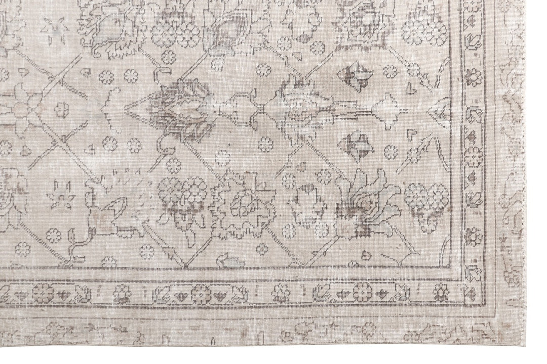 Tabriz Vintage Rug Muted Beige
