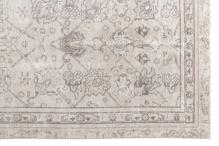 Tabriz Vintage Rug Muted Beige