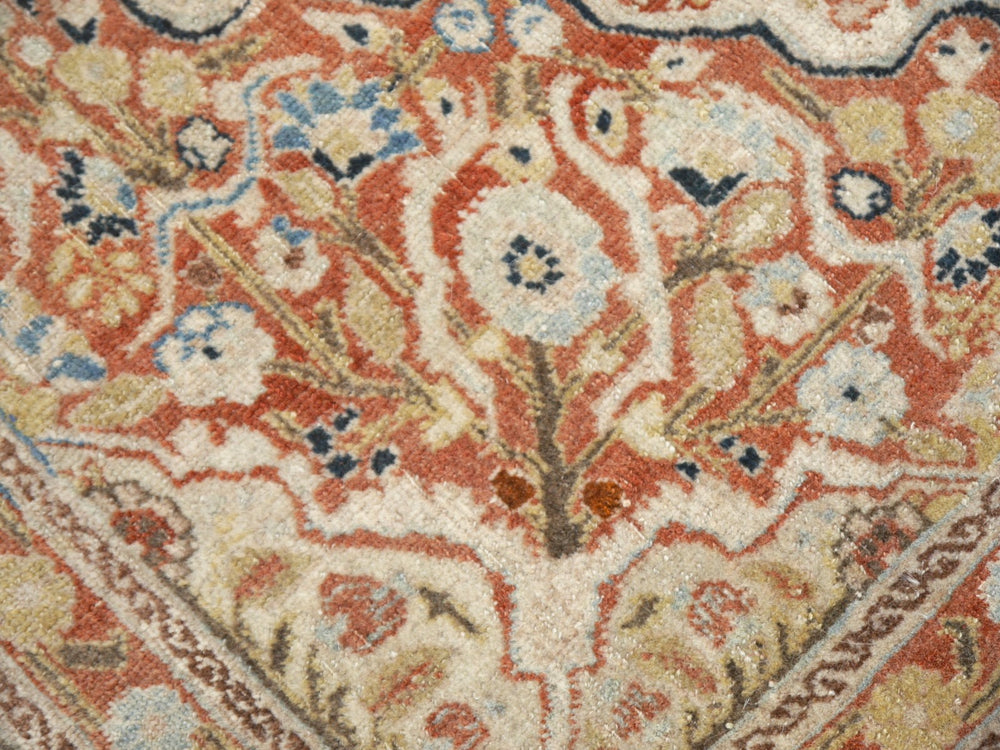Tabriz Antique Rug 6 x 4 ft Haji Jalili Muted Vintage