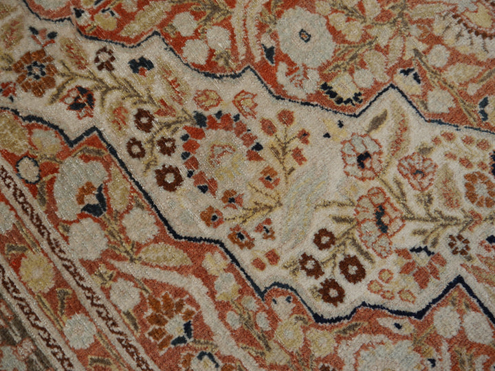 Tabriz Antique Rug 6 x 4 ft Haji Jalili Muted Vintage