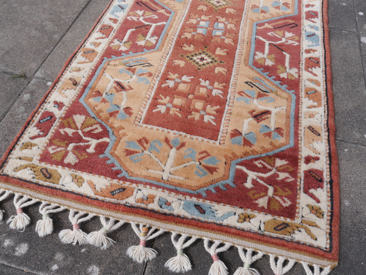 Hallway runner rug 9 x 2.7 ft hand knotted Turkish Melas