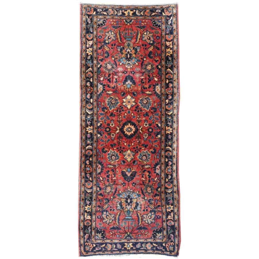 worn to perfection antique sarouk hallway runner 7 x 3 ft