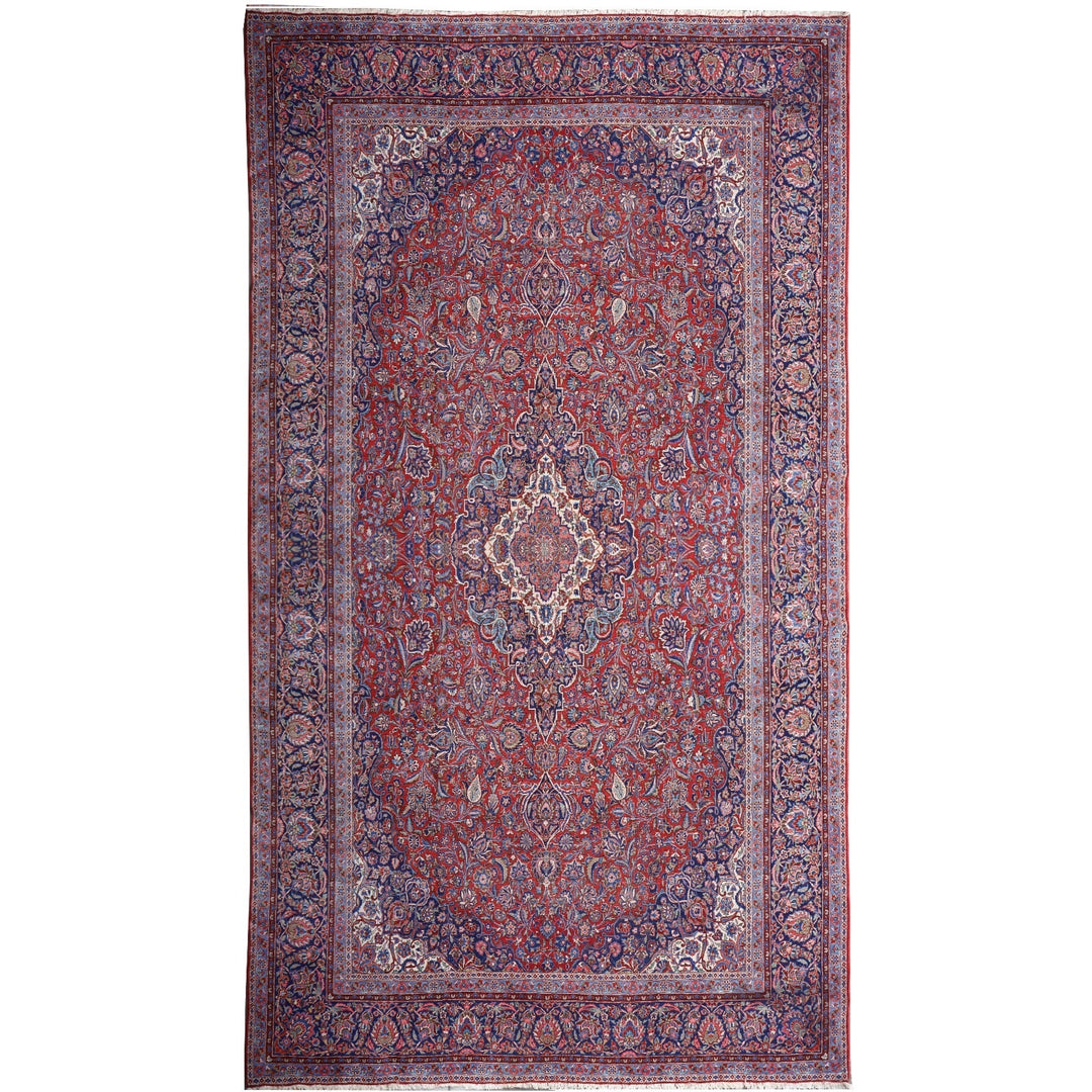 Kashan antique oversize rug 18 x 11 ft