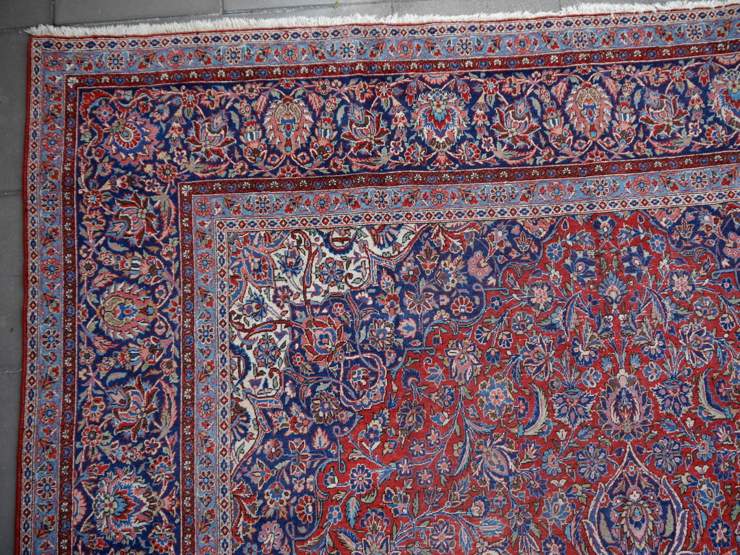 Kashan antique oversize rug 18 x 11 ft