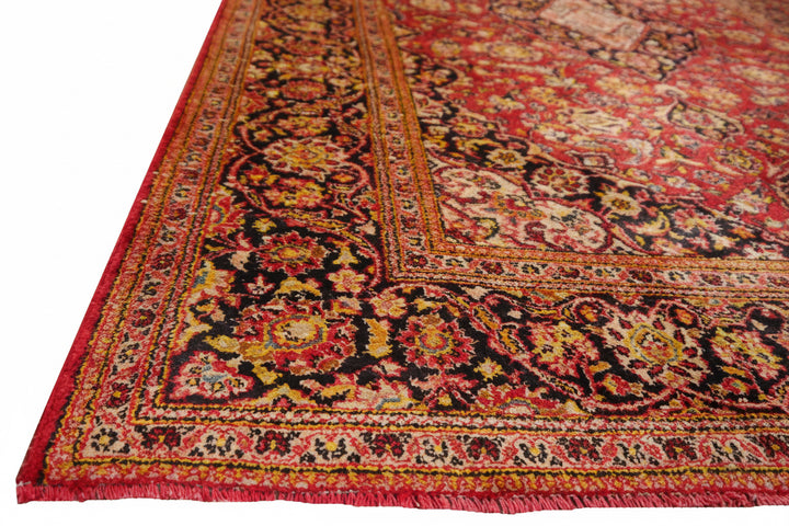 Kashan Seidenteppich Rot Floral 210 × 138 cm | 14504