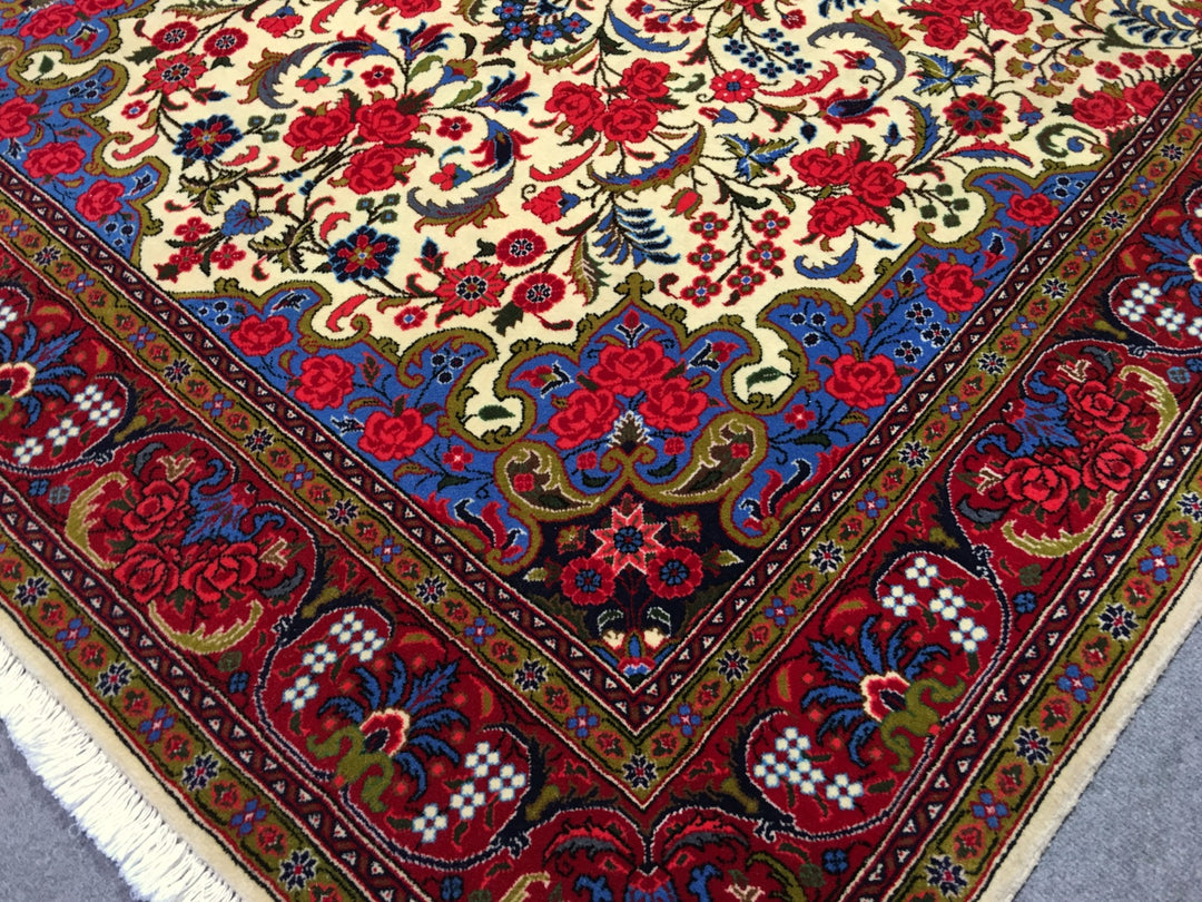 Bidjar Teppich Rosenbidjar Sherkat handgeknüpft Wolle 257 x 154 cm 08431