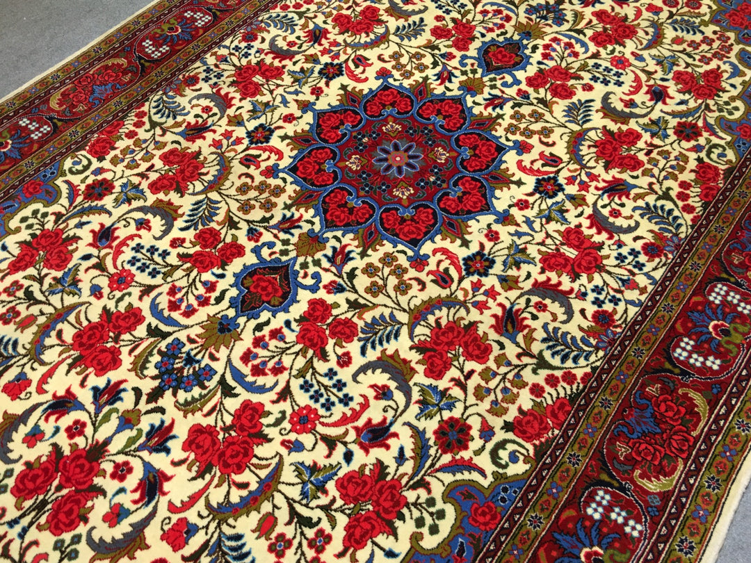 Bidjar Teppich Rosenbidjar Sherkat handgeknüpft Wolle 257 x 154 cm 08431