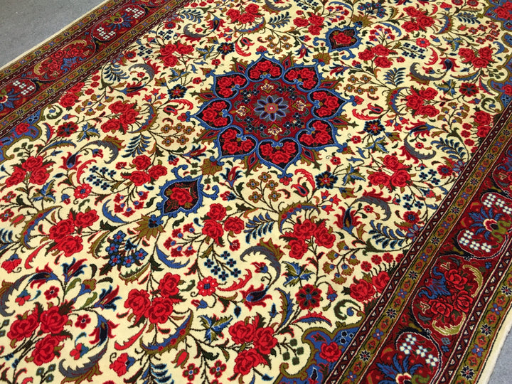 Bidjar Teppich Rosenbidjar Sherkat handgeknüpft Wolle 257 x 154 cm 08431