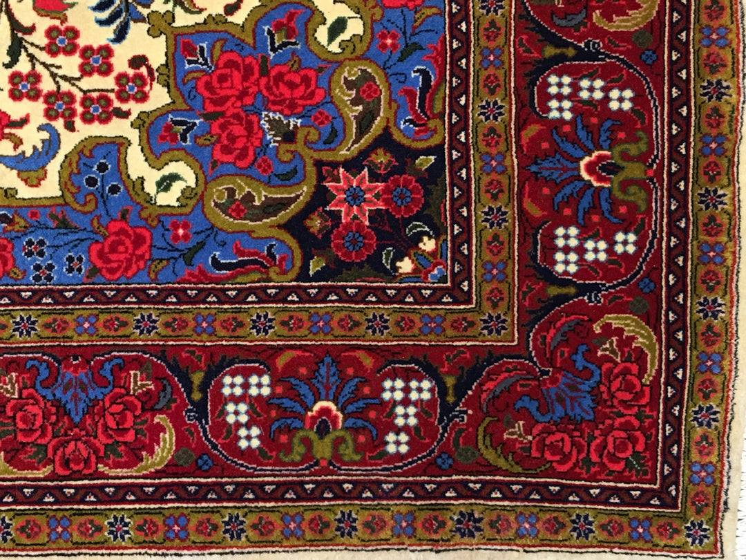 Bidjar Teppich Rosenbidjar Sherkat handgeknüpft Wolle 257 x 154 cm 08431