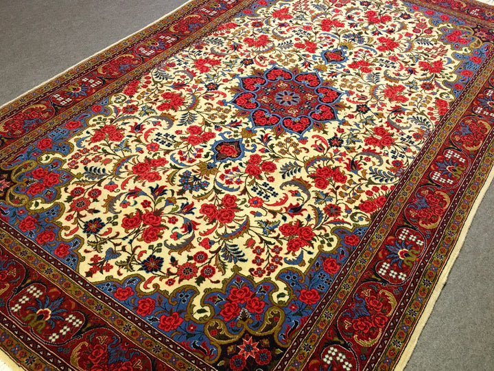 Bidjar Teppich Rosenbidjar Sherkat handgeknüpft Wolle 257 x 154 cm 08431