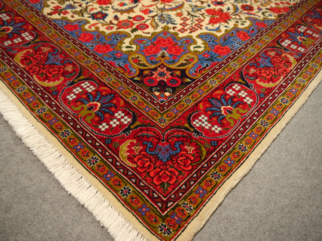 Bidjar Teppich Rosenbidjar Sherkat handgeknüpft Wolle 257 x 154 cm 08431