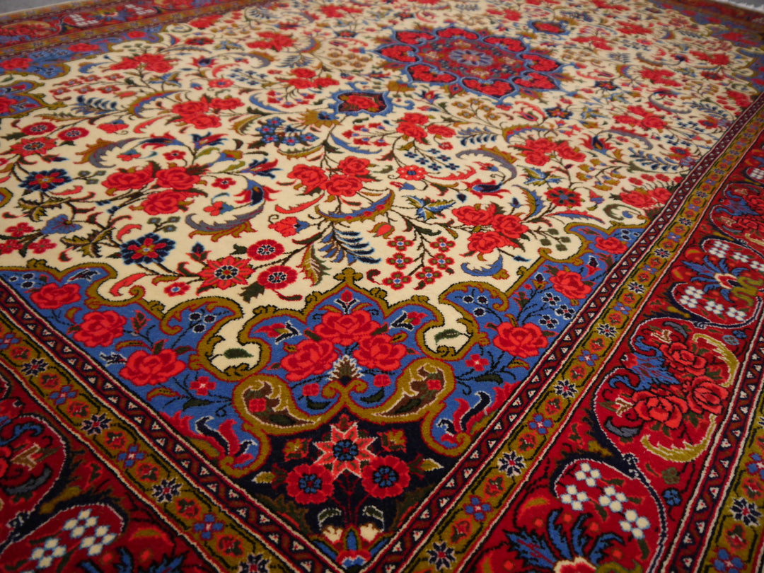 Bidjar Teppich Rosenbidjar Sherkat handgeknüpft Wolle 257 x 154 cm 08431