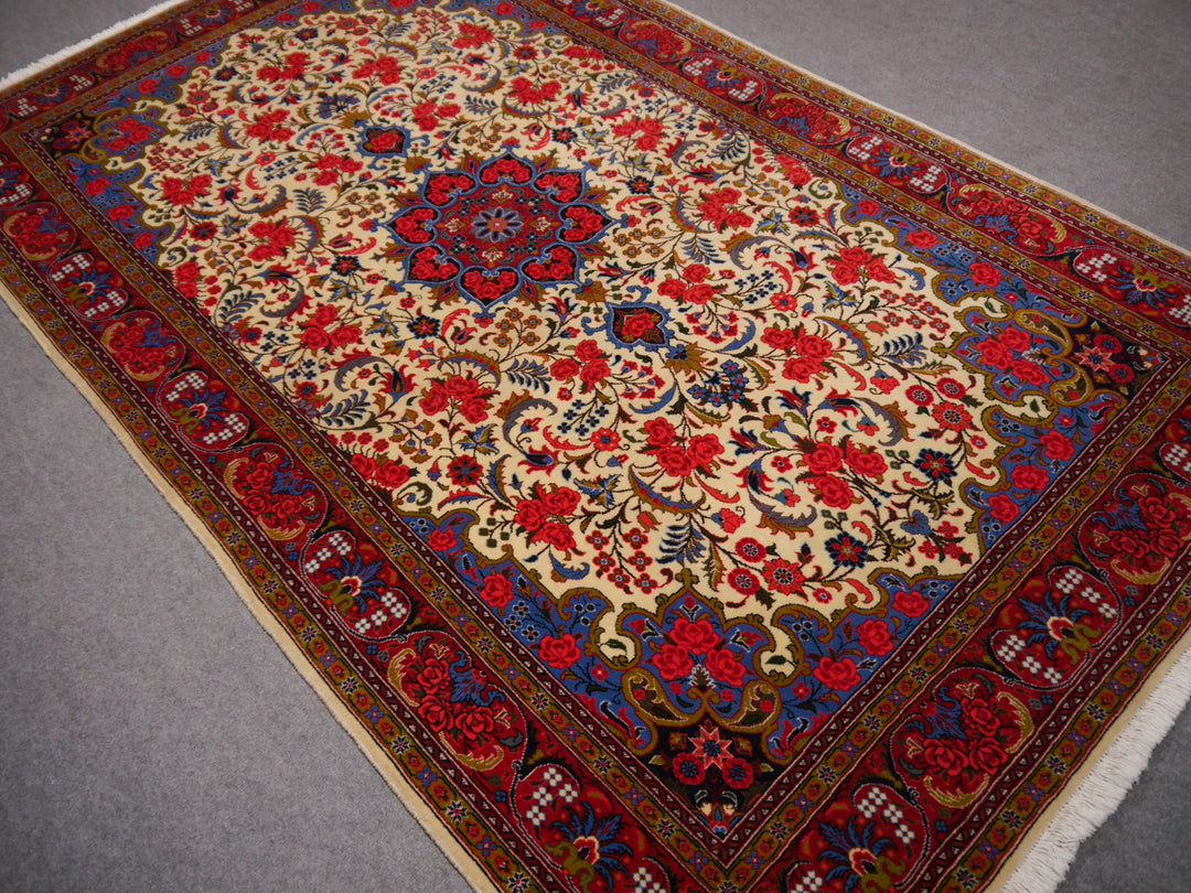 Bidjar Teppich Rosenbidjar Sherkat handgeknüpft Wolle 257 x 154 cm 08431