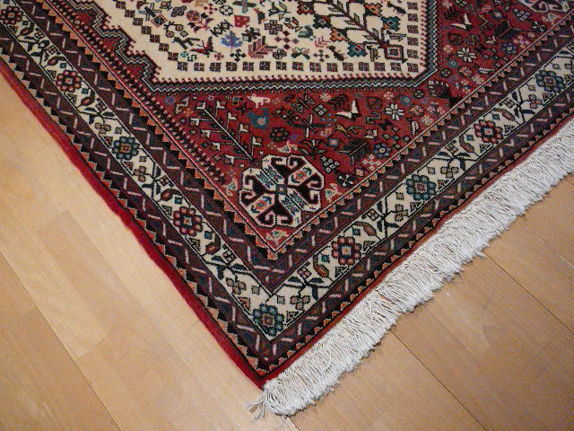Abadeh rug hand knotted wool 5.1 x 3.3 ft / 155 x 100 cm