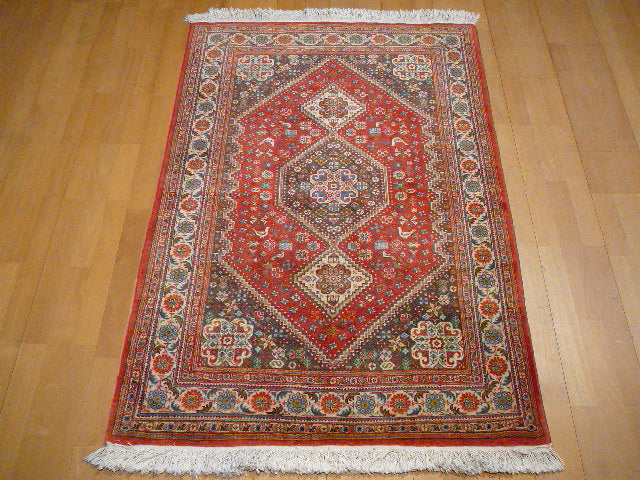 Abadeh rug hand knotted wool 4.8 x 3.2 ft / 147 x 98 cm