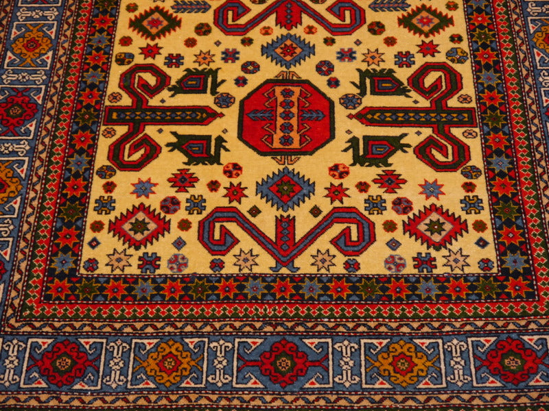 Perpedil rug field with ram's-horn motifs detail – 09822