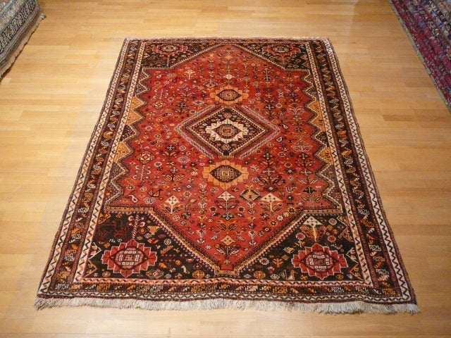 Gashgai rug 7.2 x 5.1 ft - 220 x 155 cm vintage Qashqai