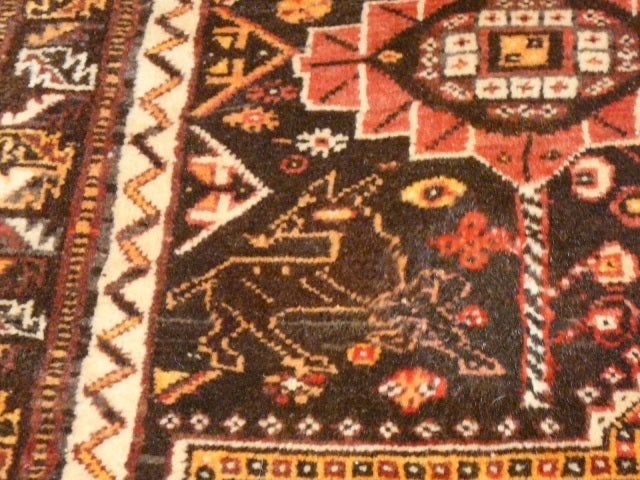 Gashgai rug 7.2 x 5.1 ft - 220 x 155 cm vintage Qashqai