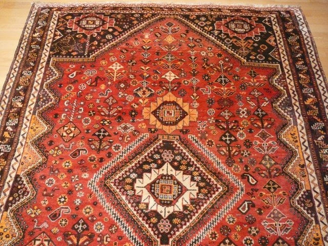 Gashgai rug 7.2 x 5.1 ft - 220 x 155 cm vintage Qashqai