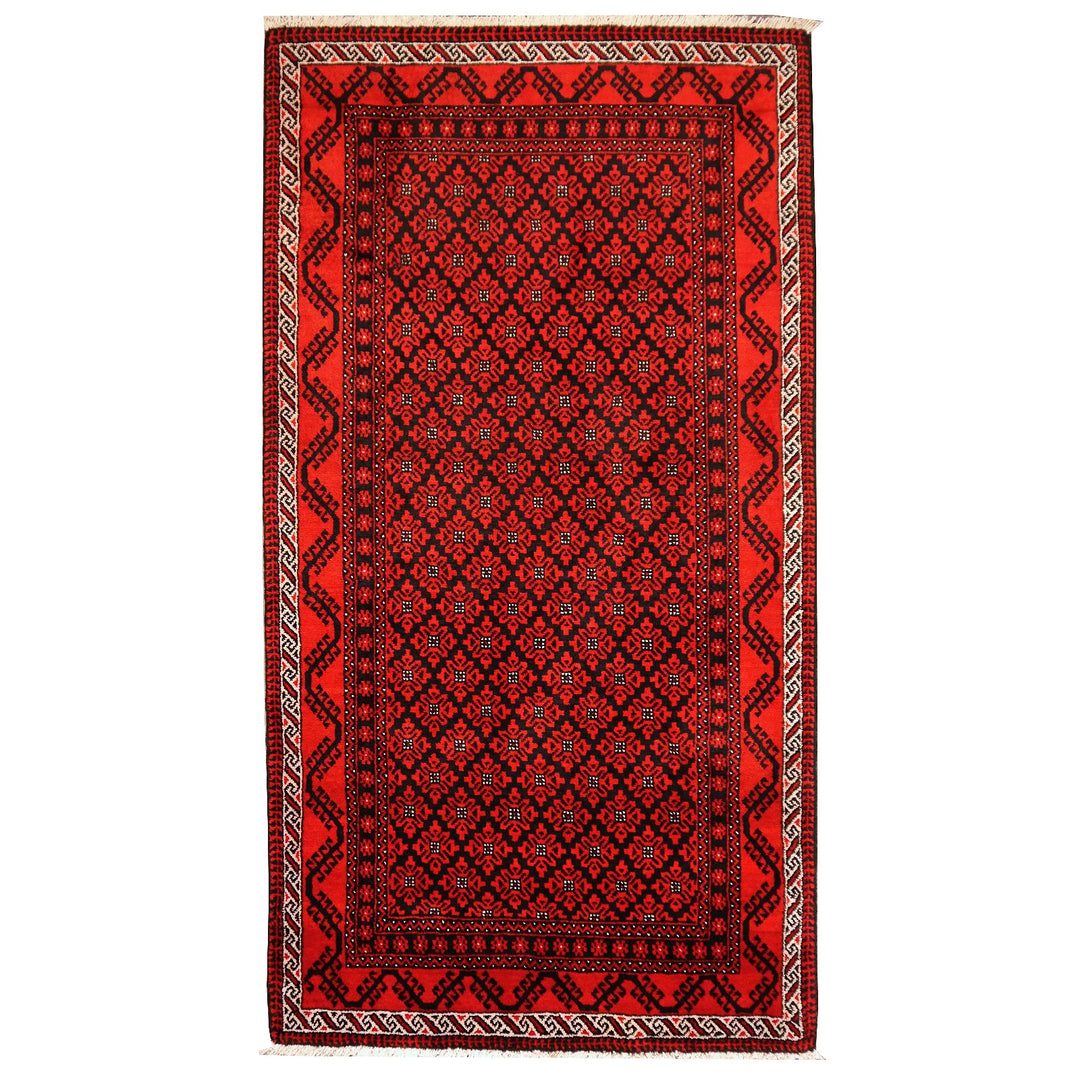 12671 Baluchi rug hand-knotted in Afghanistan, Belutsch Teppich handgeknüpft,Tapis Balouch