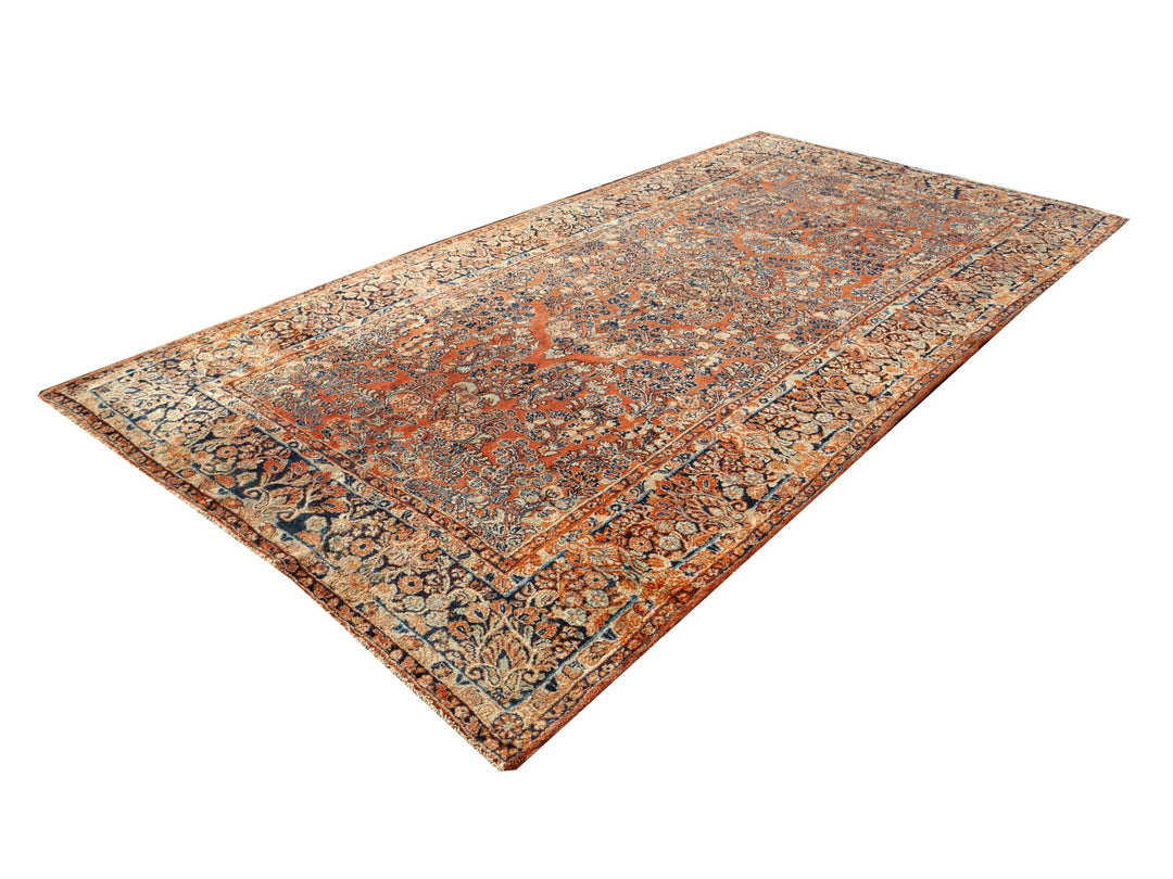 Sarouk antique rug 12 x 6 ft / 365 x 186 cm 13710 Persian Rug US Re-import Tapis persan Teppich