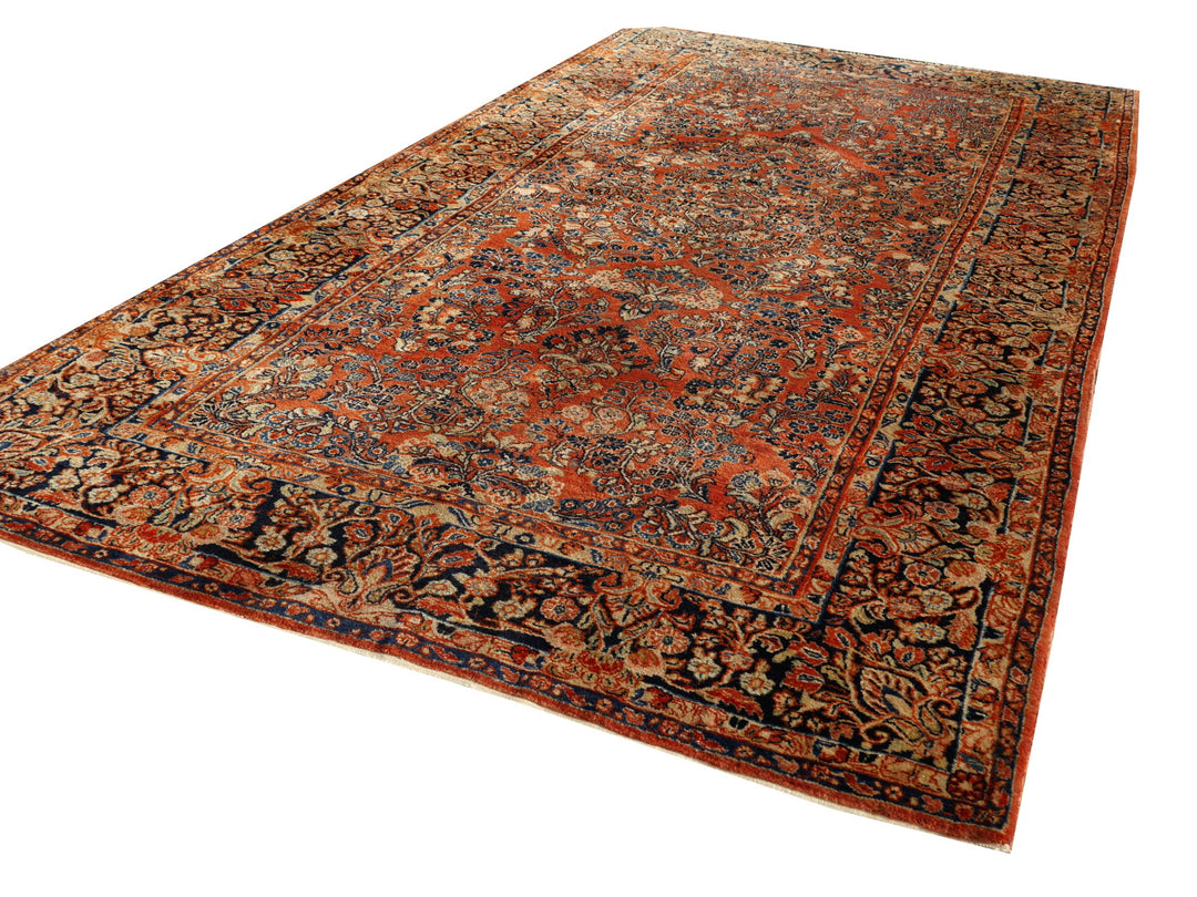 Sarouk antique rug 12 x 6 ft / 365 x 186 cm 13710 Persian Rug US Re-import Tapis persan Teppich