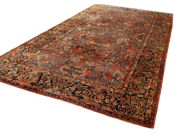 Sarouk antique rug 12 x 6 ft / 365 x 186 cm 13710 Persian Rug US Re-import Tapis persan Teppich