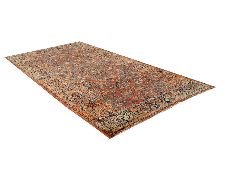 Sarouk antique rug 12 x 6 ft / 365 x 186 cm 13710 Persian Rug US Re-import Tapis persan Teppich