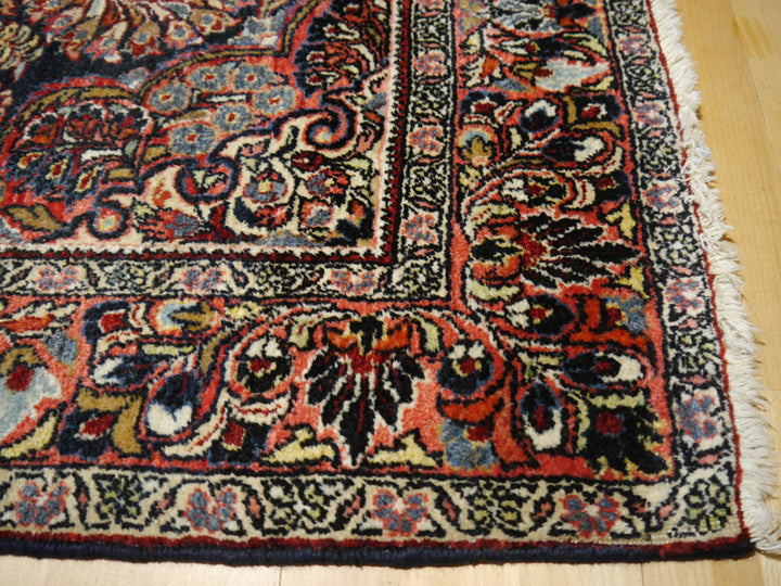 Sarouk blue antique rug 6.5 x 4.1 ft / 198 x 125 cm 14018