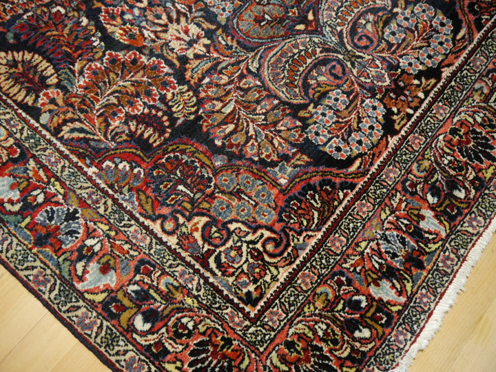 Sarouk blue antique rug 6.5 x 4.1 ft / 198 x 125 cm 14018