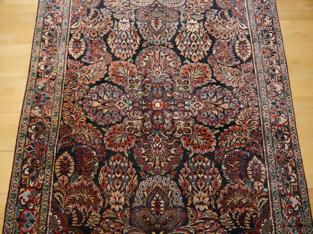 Sarouk blue antique rug 6.5 x 4.1 ft / 198 x 125 cm 14018