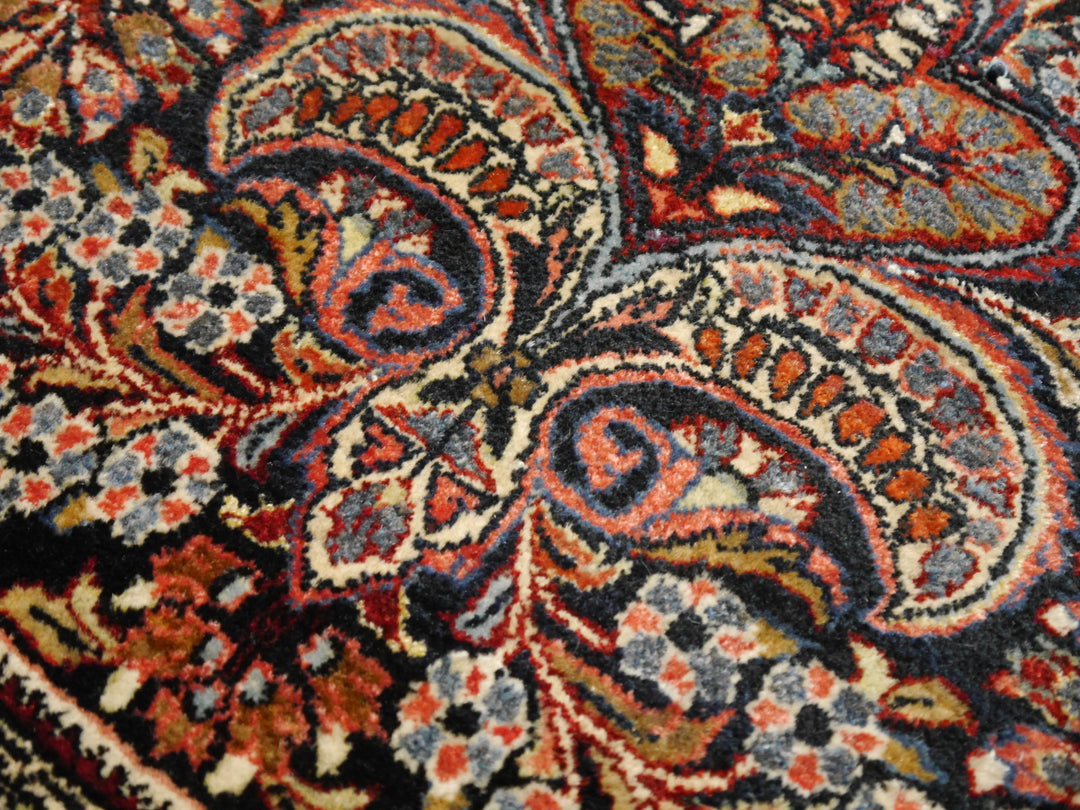 Sarouk blue antique rug 6.5 x 4.1 ft / 198 x 125 cm 14018