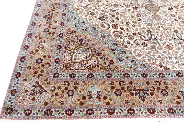 Hereke palace rug — back of the rug showing hand-knotted structure